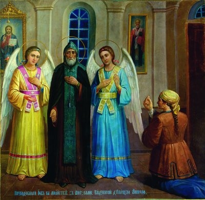 Явление прп. Иова Почаевского с ангелами девице Анне